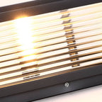 Pharos Modern Solar Pillar Light | Ribbed Glass Outdoor LED Post Light, Solar or Hardwired