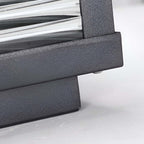 Pharos Modern Solar Pillar Light | Ribbed Glass Outdoor LED Post Light, Solar or Hardwired