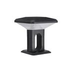 Ridge Modern Gate Pillar Light | Low-Profile Black Aluminum LED Outdoor Post Light, Solar or Hardwired