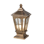 Pagoda Solar Outdoor Pillar Light | Retro Pavilion-Style Die-Cast Aluminum Fence Post Light, Black or Bronze