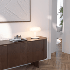 Fungo Mid-Century Mushroom Table Lamp | Dimmable LED Hand-Blown Glass Lamp with Touch Control