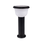 Calyx Modern Outdoor Path Light | Black Aluminum LED Landscape Light with Bowl Shade, Solar or Hardwired
