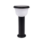 Calyx Modern Outdoor Path Light | Black Aluminum LED Landscape Light with Bowl Shade, Solar or Hardwired