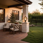 Marlowe Retro Globe Pillar Light | Outdoor Fence Post Lantern with Glass Globe, Black or Bronze