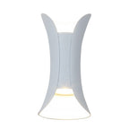 Vega Modern Up Down Outdoor Wall Light | Sculptural Curved Aluminum LED Sconce, Black or Gold Finish