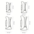 Vega Modern Up Down Outdoor Wall Light | Sculptural Curved Aluminum LED Sconce, Black or Gold Finish