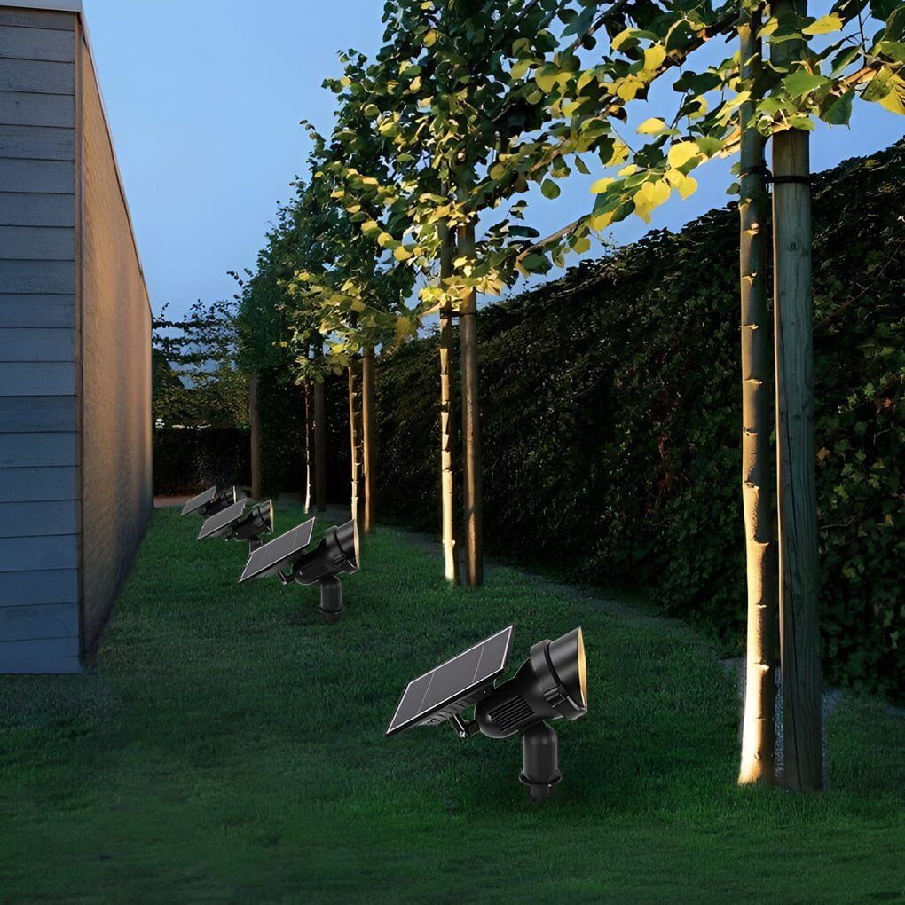Beacon Solar Spot Lights Outdoor | Adjustable Aluminum Landscape Uplight for Trees and Gardens