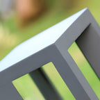 Sentry Modern Outdoor Bollard Light | Black Die-Cast Aluminum Four-Beam LED Garden Path Light