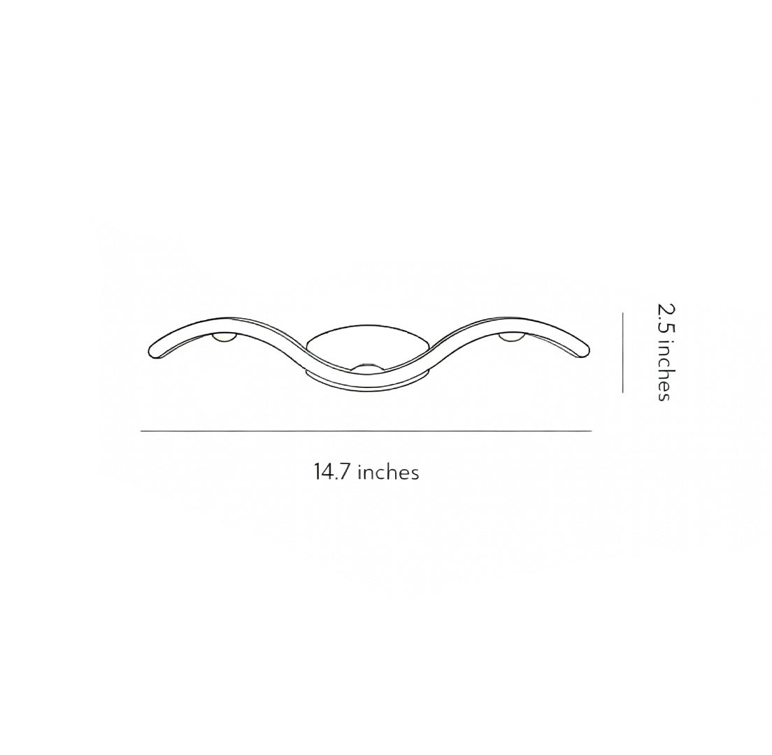 Tidal Wave Up Down Wall Sconce | Modern Die-Cast Aluminum LED Wall Light, Indoor and Outdoor