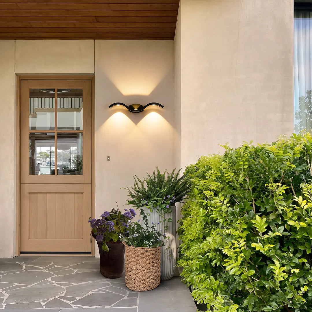 Tidal Wave Up Down Wall Sconce | Modern Die-Cast Aluminum LED Wall Light, Indoor and Outdoor