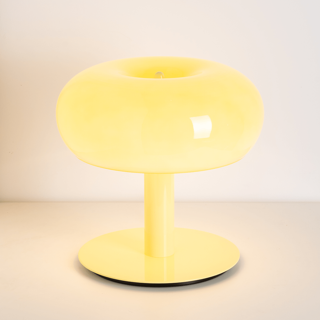 Fungo Mid-Century Mushroom Table Lamp | Dimmable LED Hand-Blown Glass Lamp with Touch Control